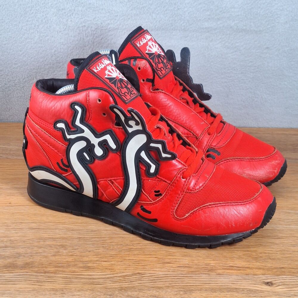 Reebok x Keith Haring Classic Leather Mid Lux Men's 6.5 Sneakers Techy Red 38.5